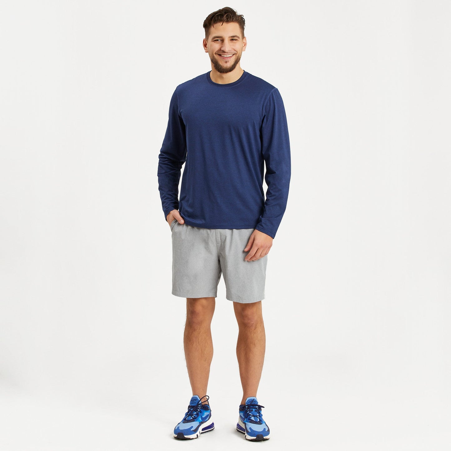 Men's Solid Long Sleeve Active Tee