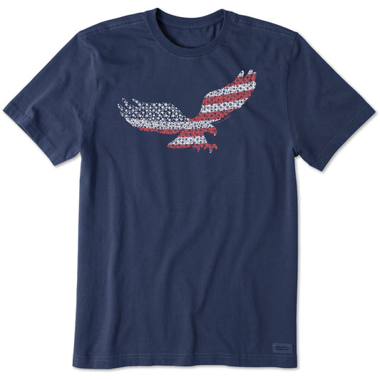 Men's Patriotic Pattern Eagle Short Sleeve Tee