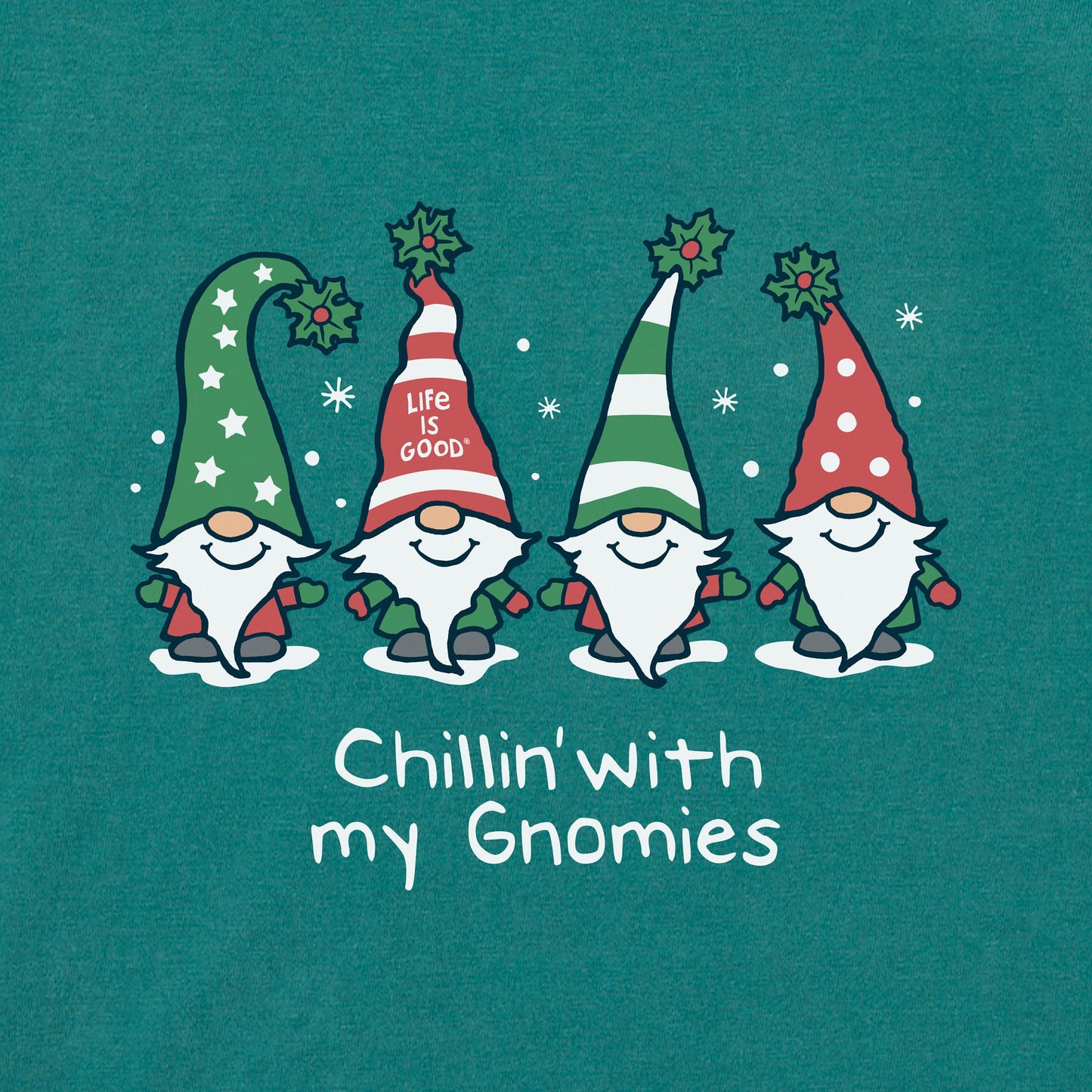 Men's Chillin' with my Gnomes Long Sleeve Crusher Tee