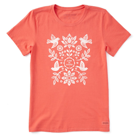 Women's Folk Art Garden Short Sleeve Tee