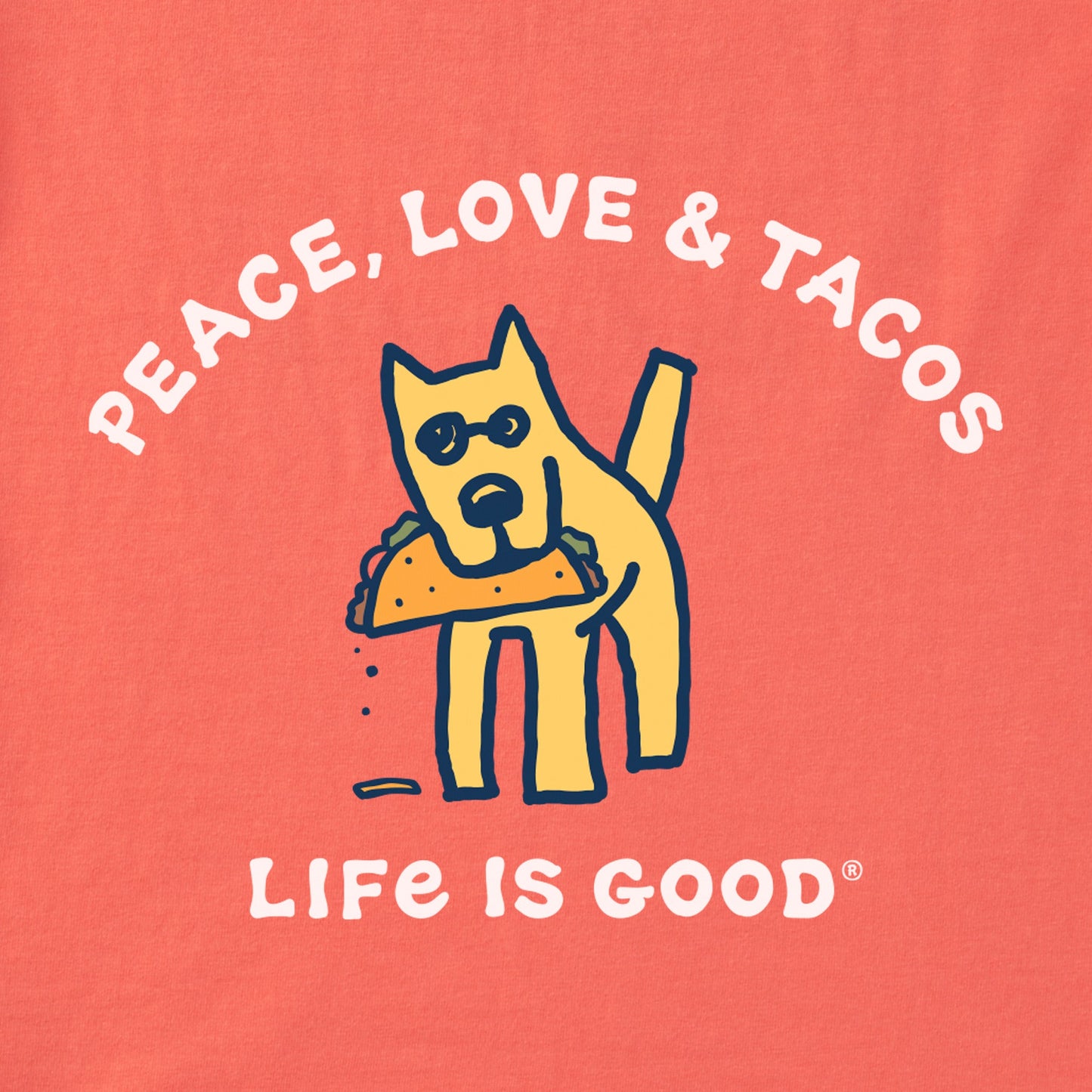 Women's Rocket Peace Love and Tacos Short Sleeve Crusher Tee