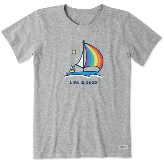Women's Rocket Pride Sailboat Short Sleeve Crusher Tee
