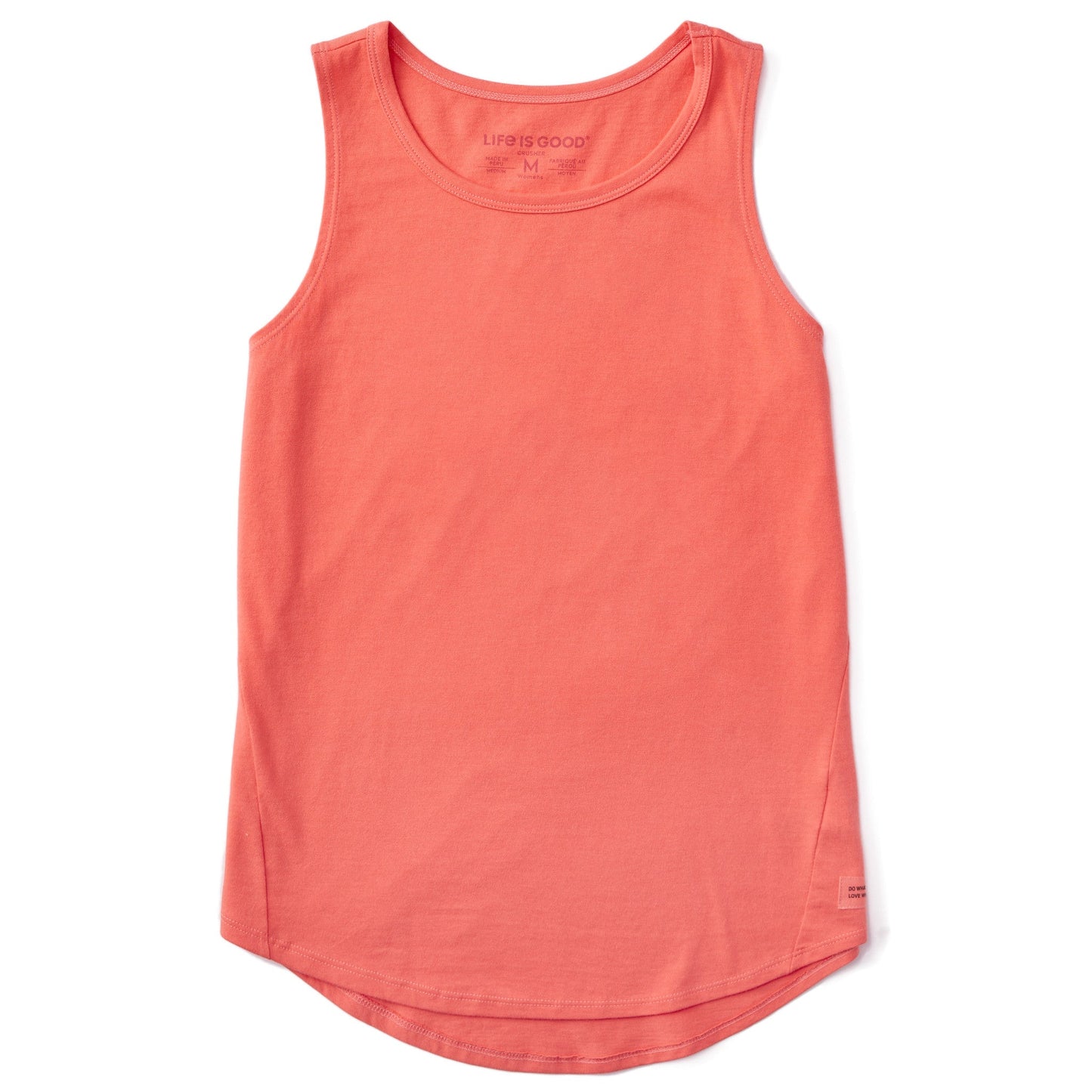 Women's Solid Sleeveless High-Low Crusher Tank