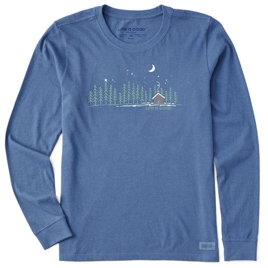 Women's Cabin Landscape Long Sleeve Crusher Tee