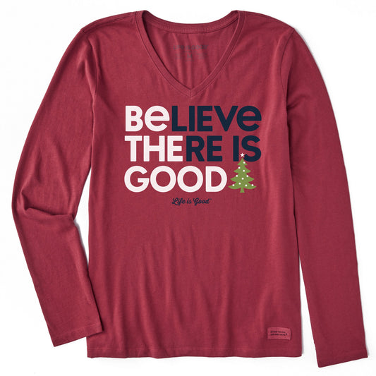 Women's Be the Good Tree Long Sleeve Crusher Vee