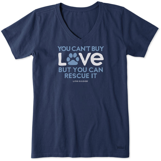 Women's You Can Rescue Love Short Sleeve Vee