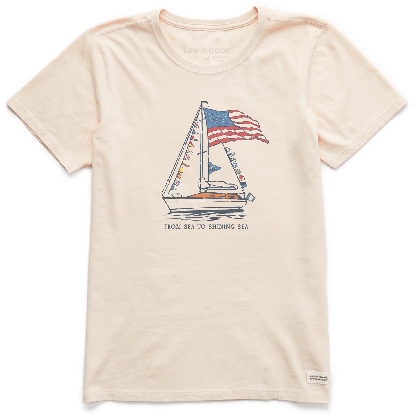 Women's Big USA Sailboat Short Sleeve Tee