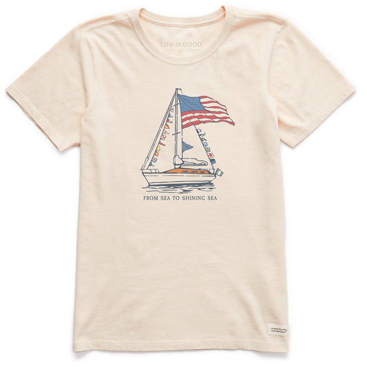 Women's Big USA Sailboat Short Sleeve Tee