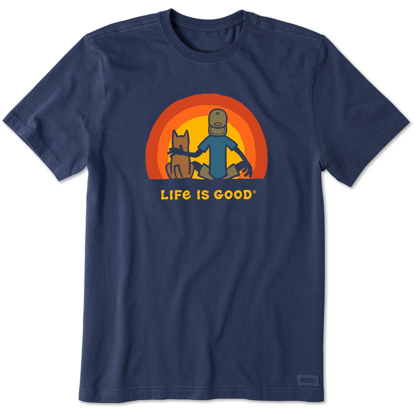 Men's Sunset Buddies Jake and Rocket Short Sleeve Crusher Tee