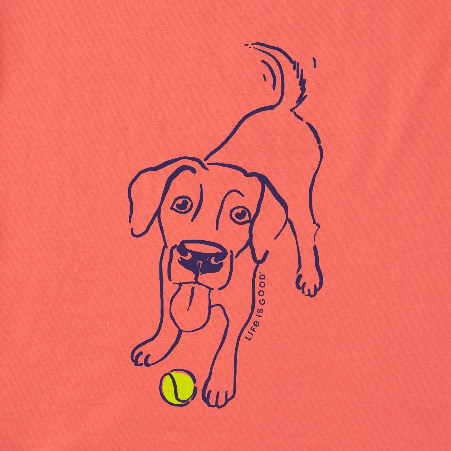 Women's Tennis Ball Pup Short Sleeve Crusher Tee