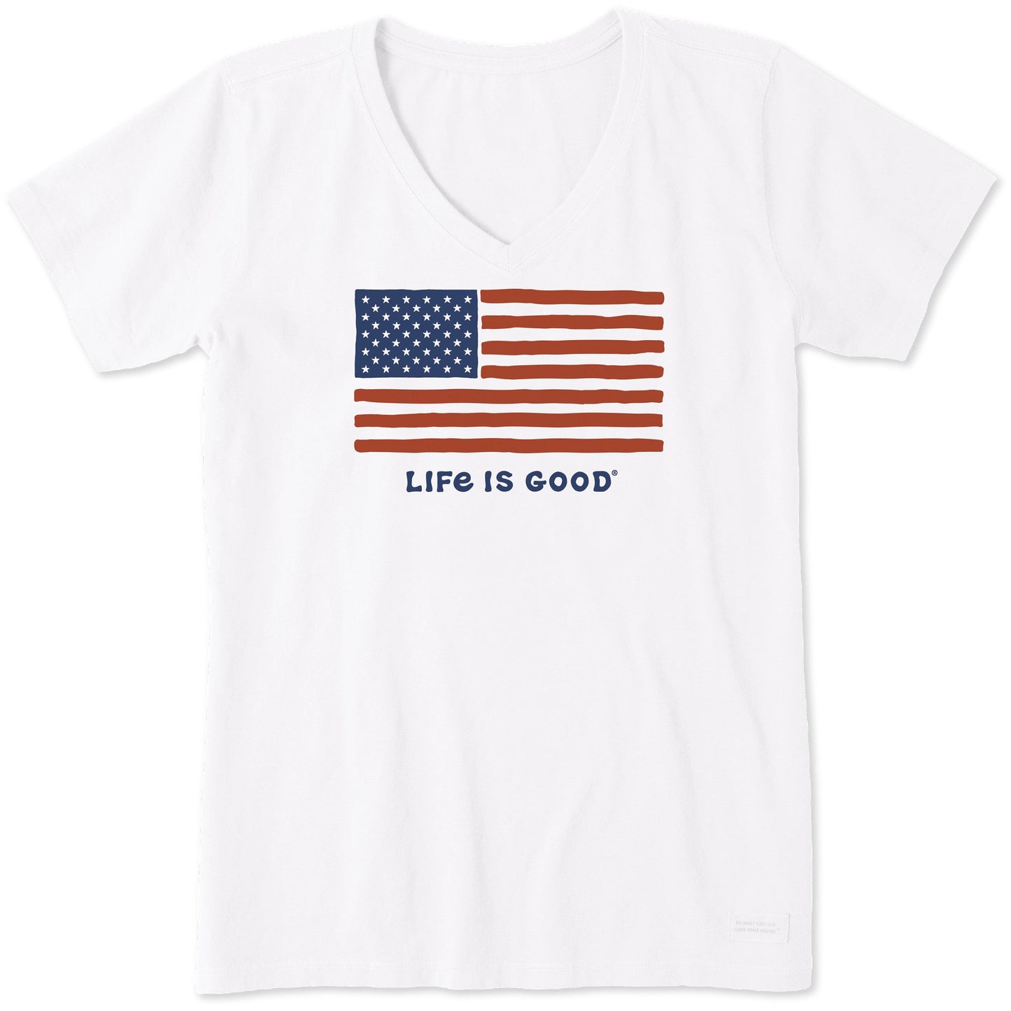 Women's Big Flag Short Sleeve Vee