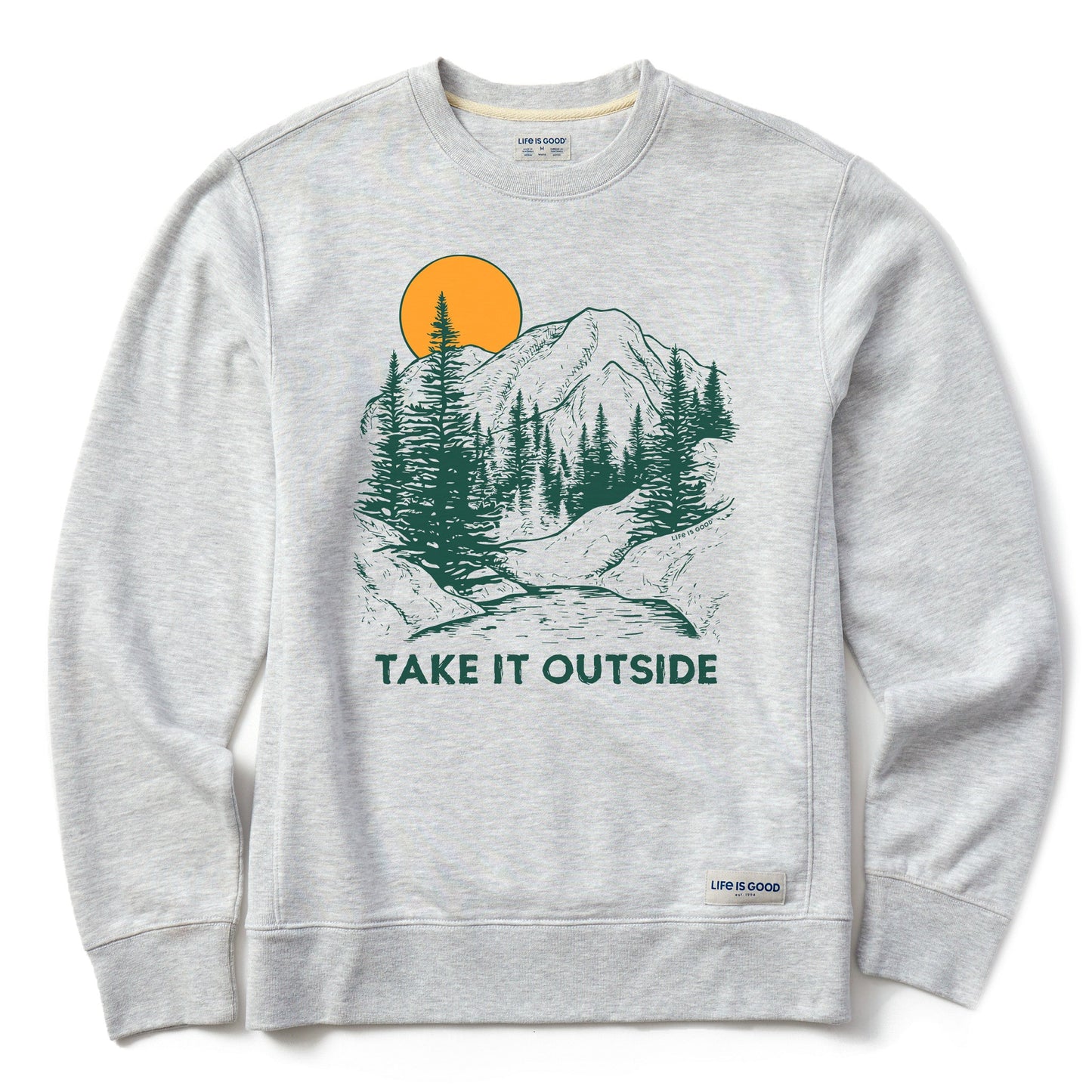 Men's Take it Outside Mountains Simply True Fleece Crew