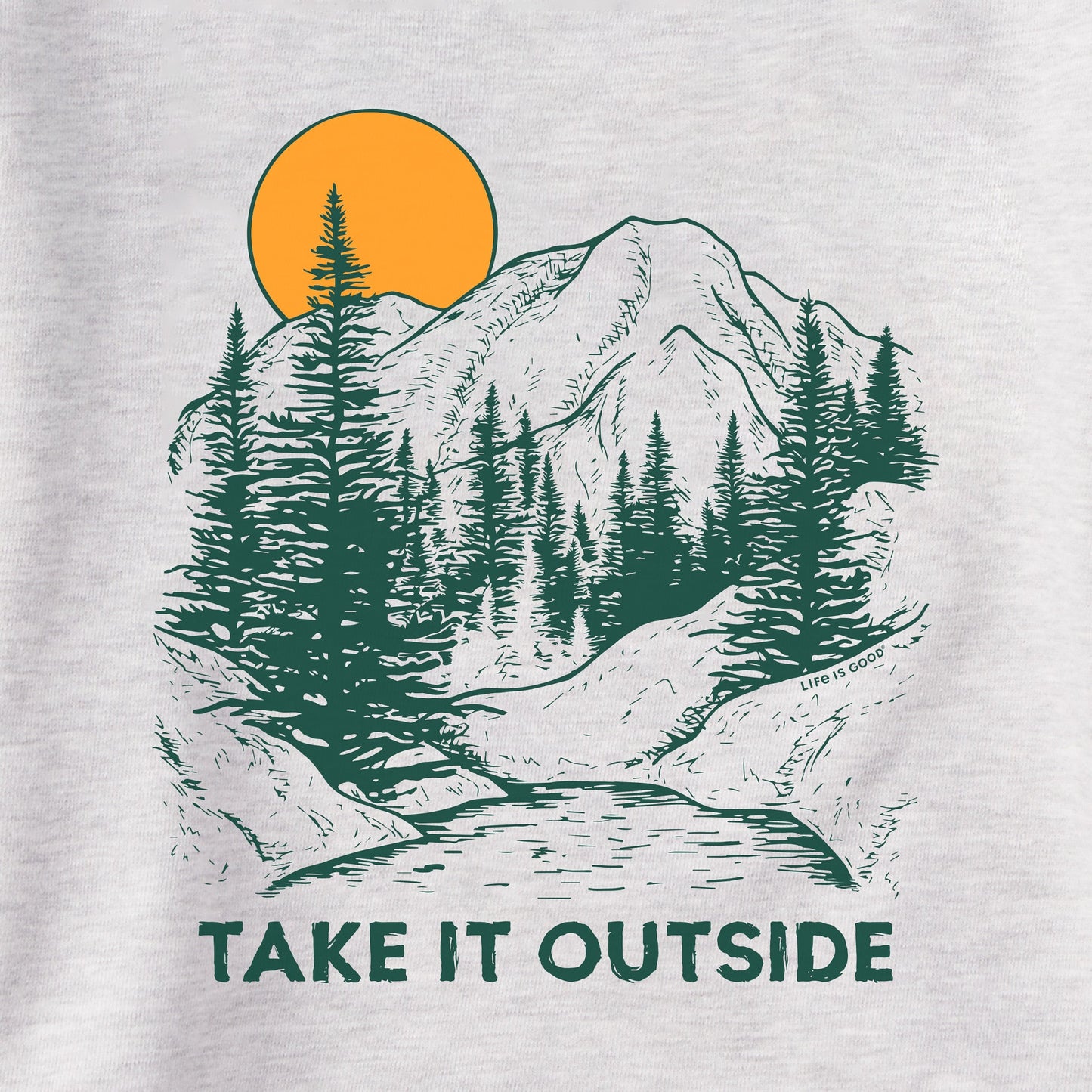 Men's Take it Outside Mountains Simply True Fleece Crew