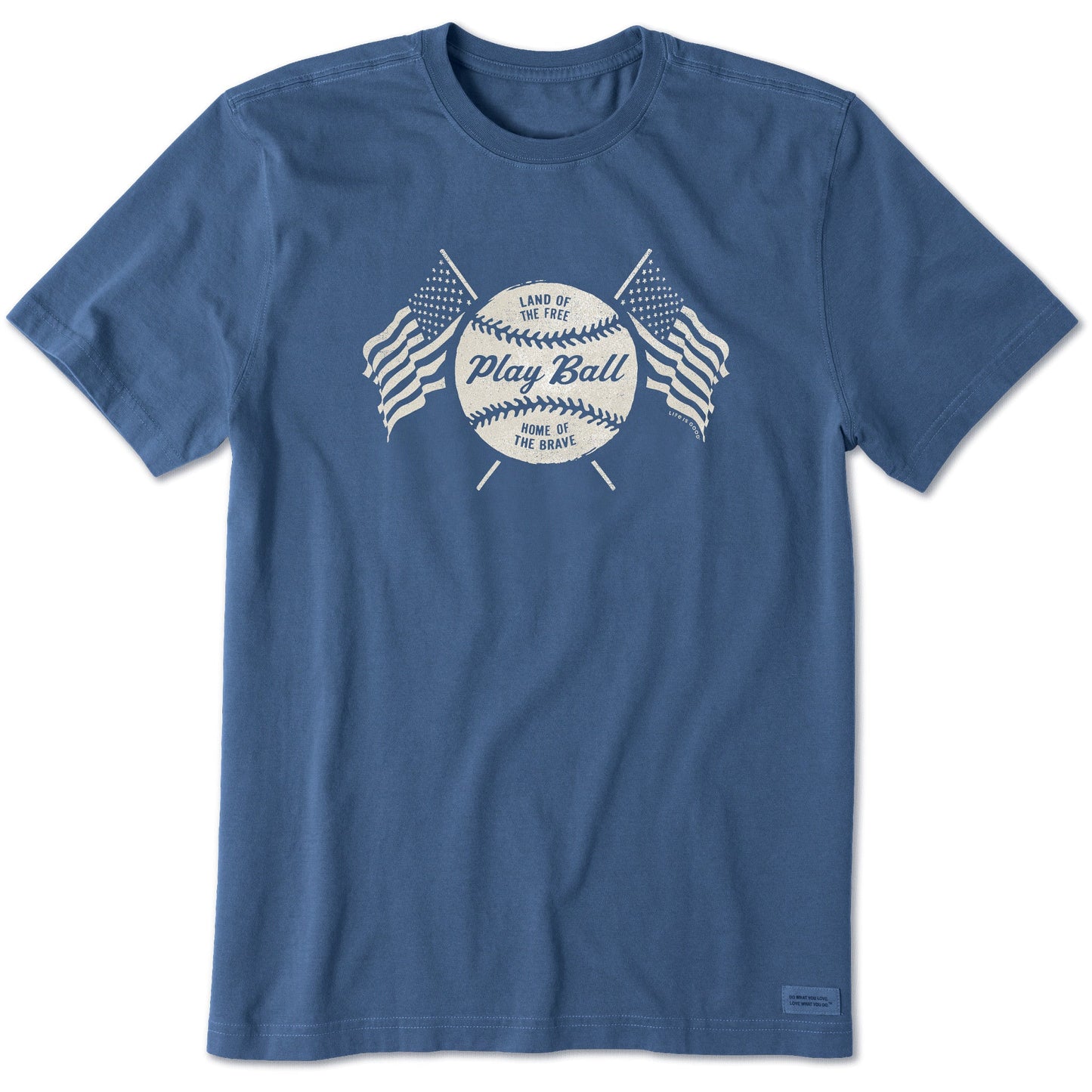 Men's Play Ball USA Flags Short Sleeve Tee