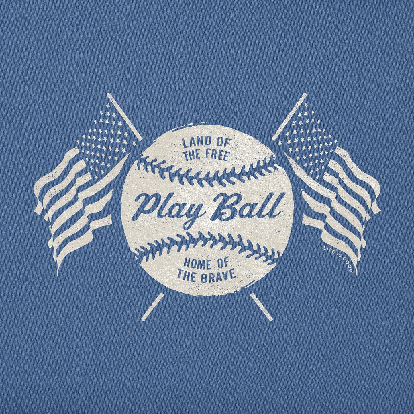 Men's Play Ball USA Flags Short Sleeve Tee