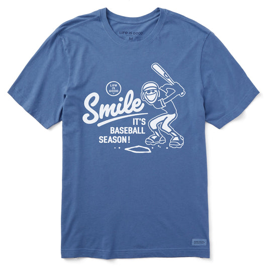 Men's Smile It's Baseball Season Jake Short Sleeve Tee