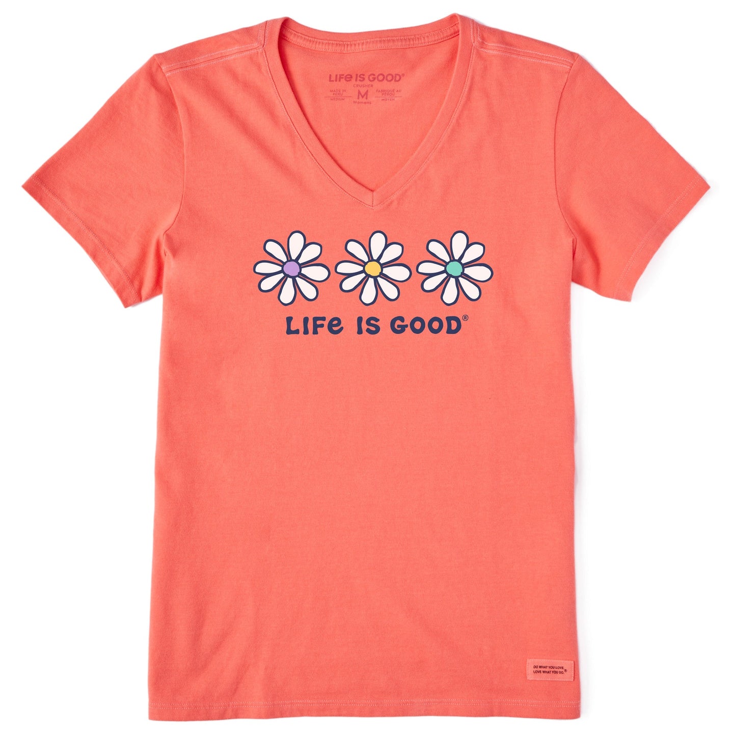 Women's 3 Daisies Short Sleeve Vee