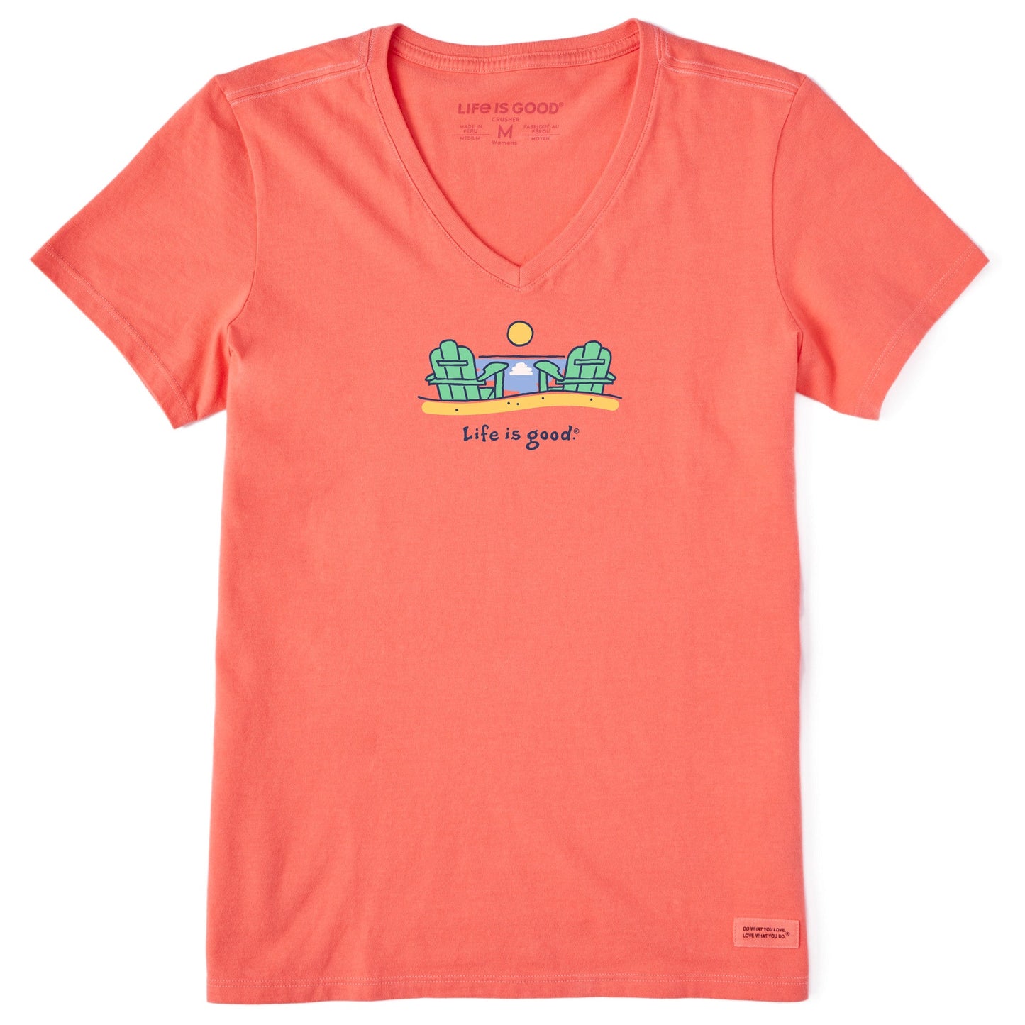 Women's Beach Adirondacks Short Sleeve Vee