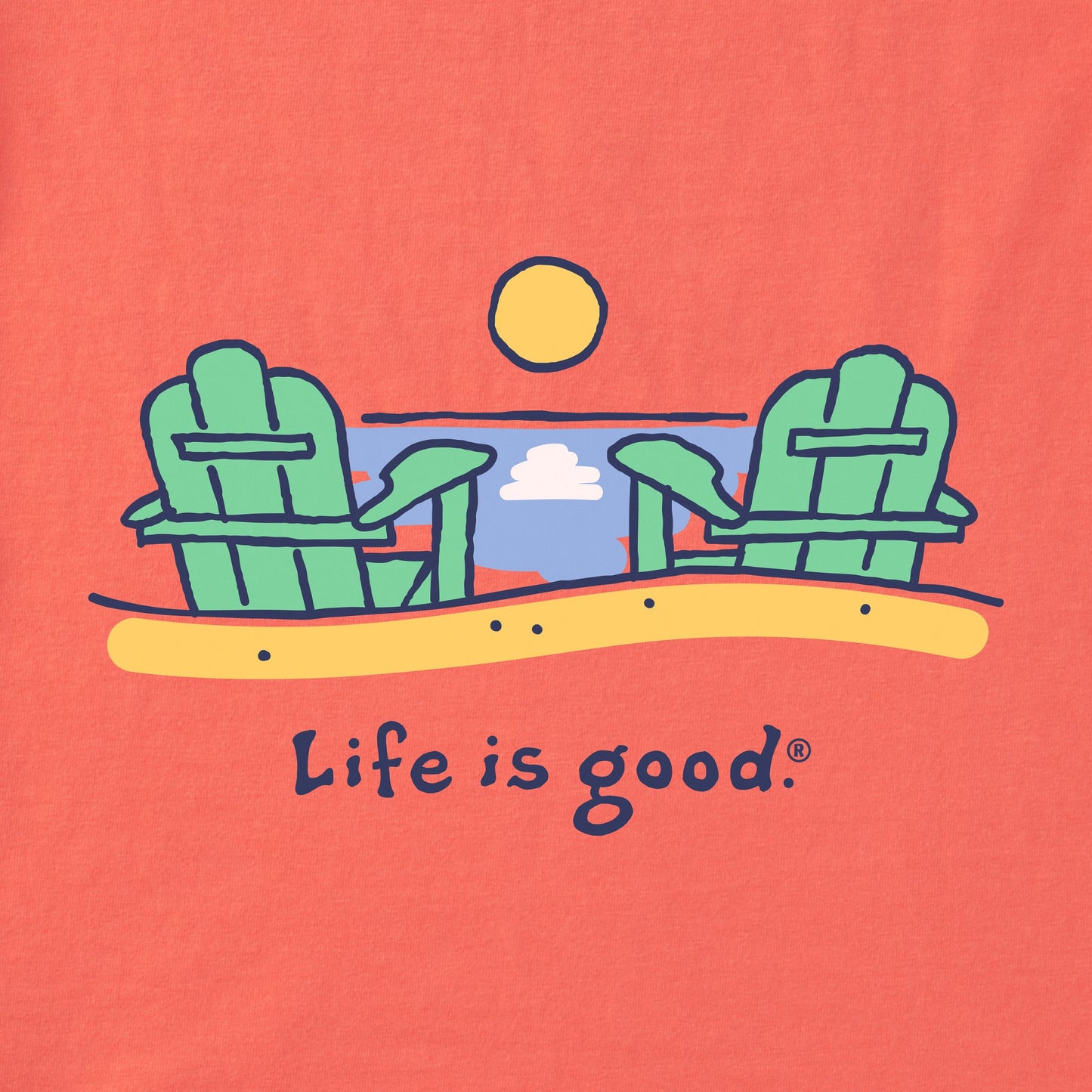 Women's Beach Adirondacks Short Sleeve Vee