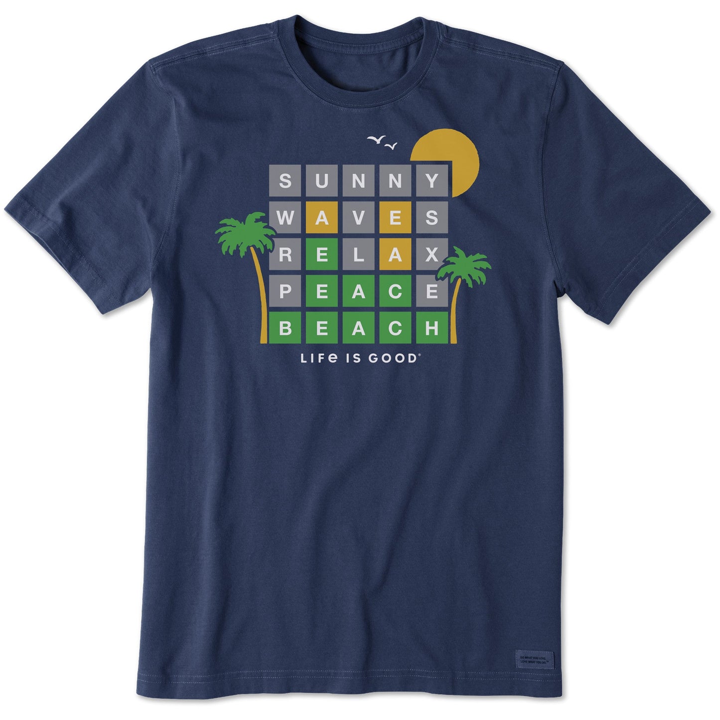 Men's Beach Word Game Short Sleeve Tee