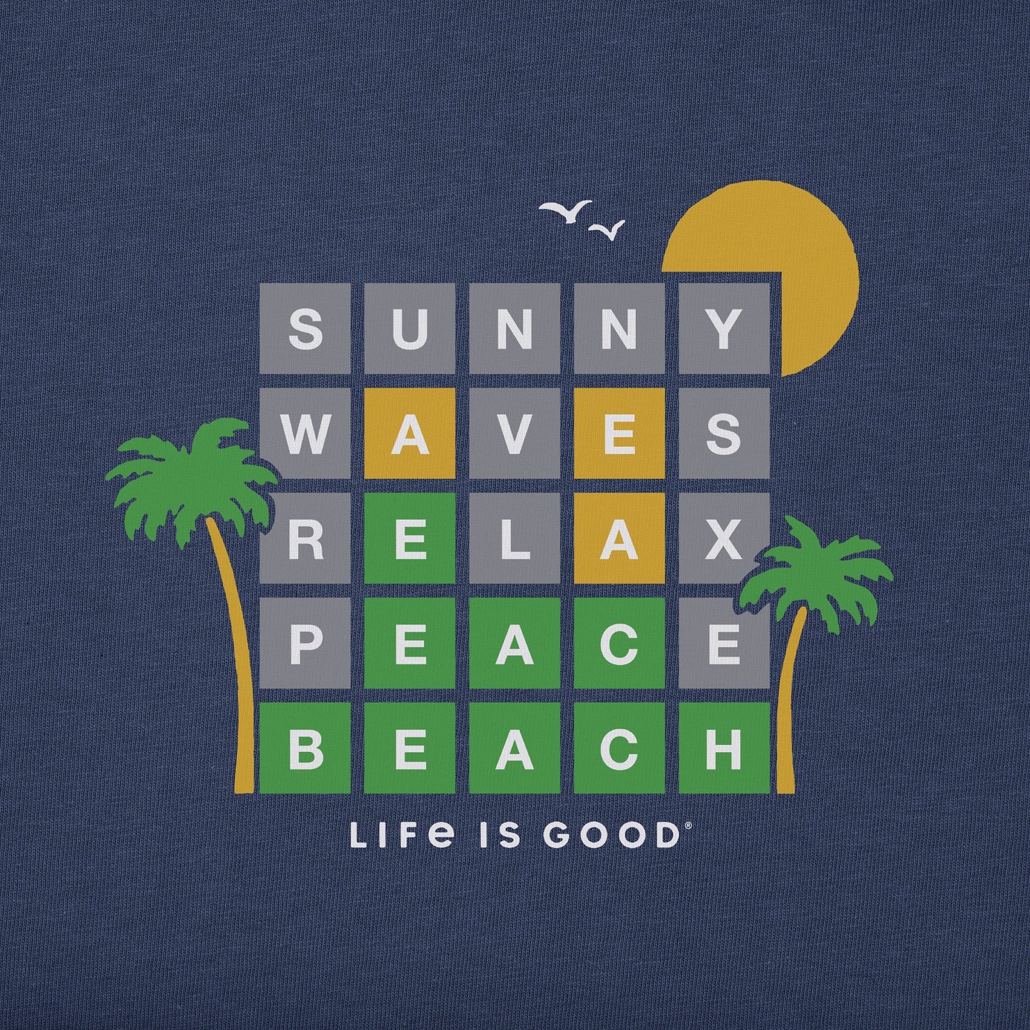 Men's Beach Word Game Short Sleeve Tee