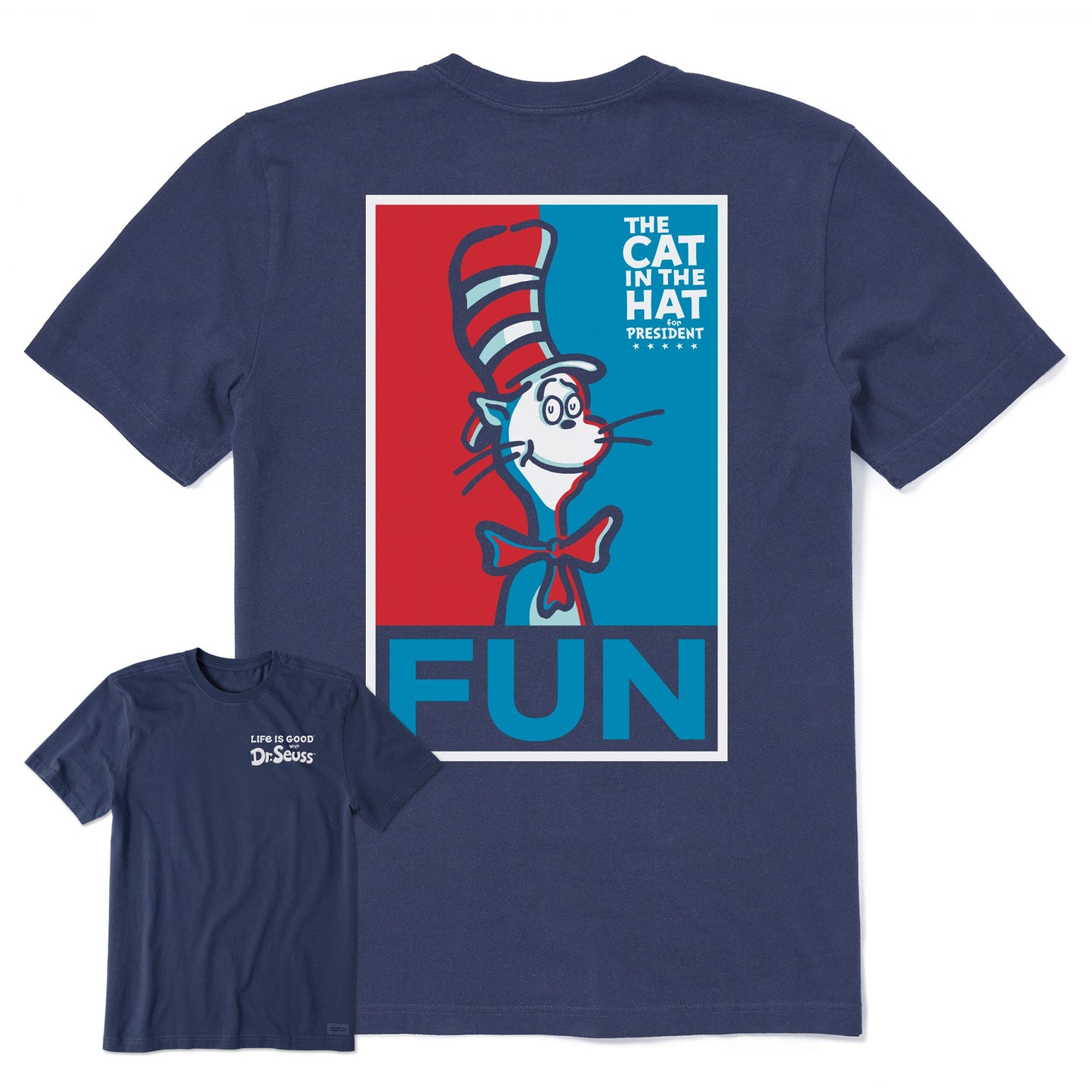 Men's The Cat For President Short Sleeve Crusher Tee
