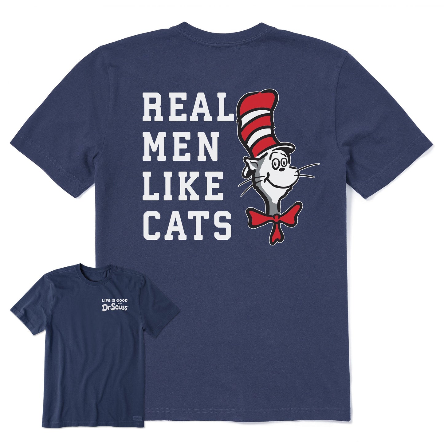 Men's Real Men Like Cats Short Sleeve Crusher Tee