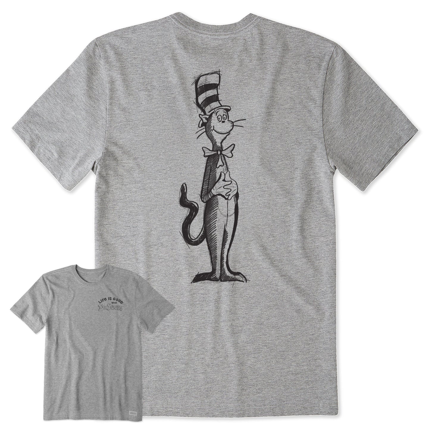 Men's The Cat Hand Drawn Short Sleeve Crusher Tee