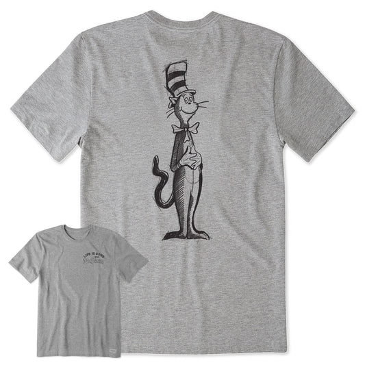 Men's The Cat Hand Drawn Short Sleeve Crusher Tee