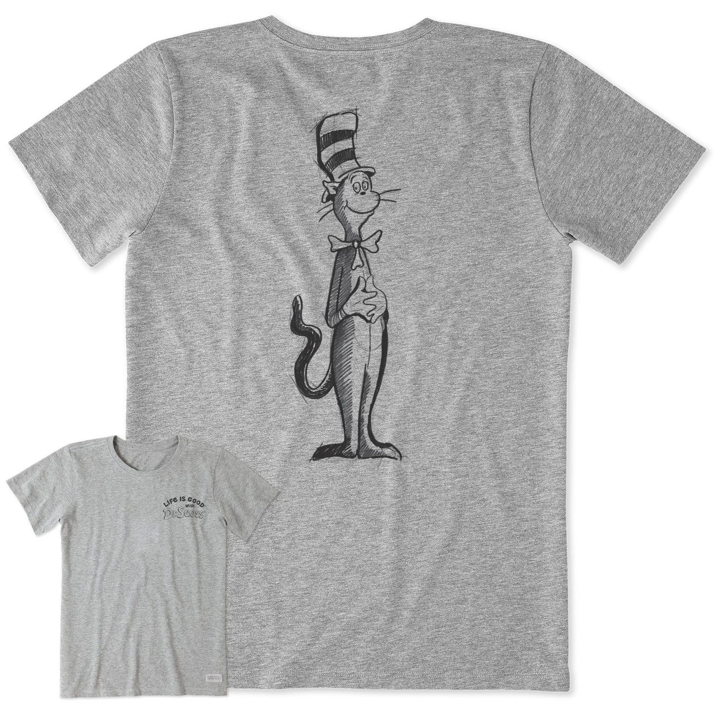 Women's The Cat Hand Drawn Short Sleeve Crusher Tee