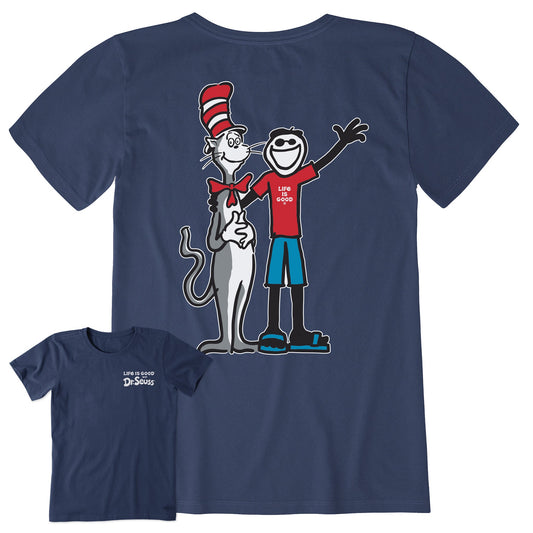 Women's Jake & The Cat in the Hat Short Sleeve Crusher Tee