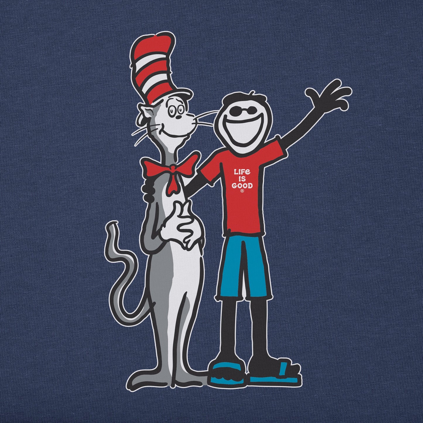 Women's Jake & The Cat in the Hat Short Sleeve Crusher Tee