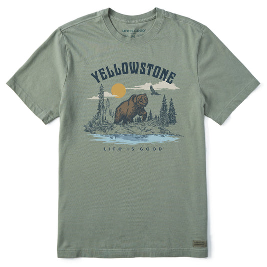 Men's Yellowstone Grizzly Scene Short Sleeve Crusher Tee