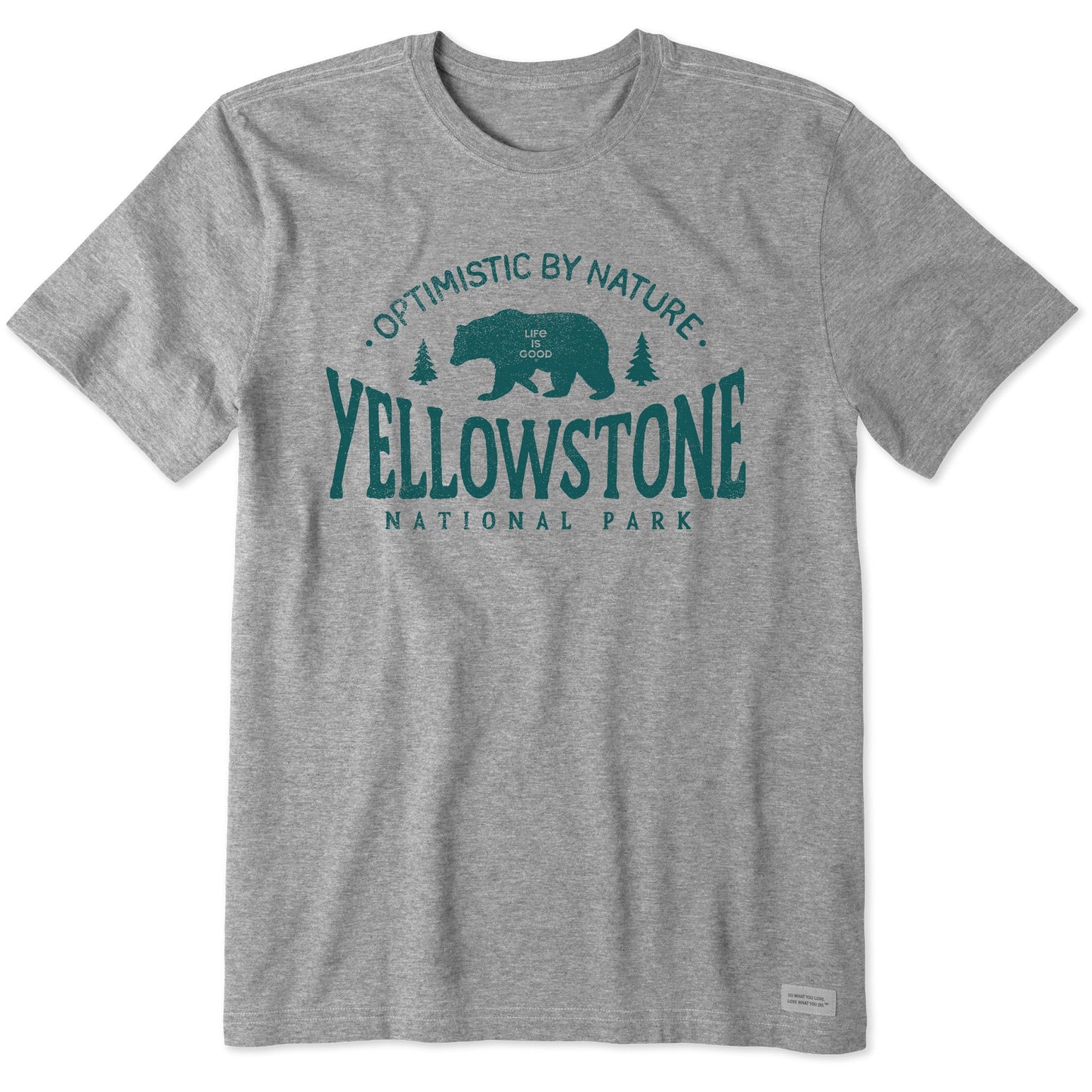 Men's Yellowstone Optimistic By Nature Grizzly Short Sleeve Crusher Tee