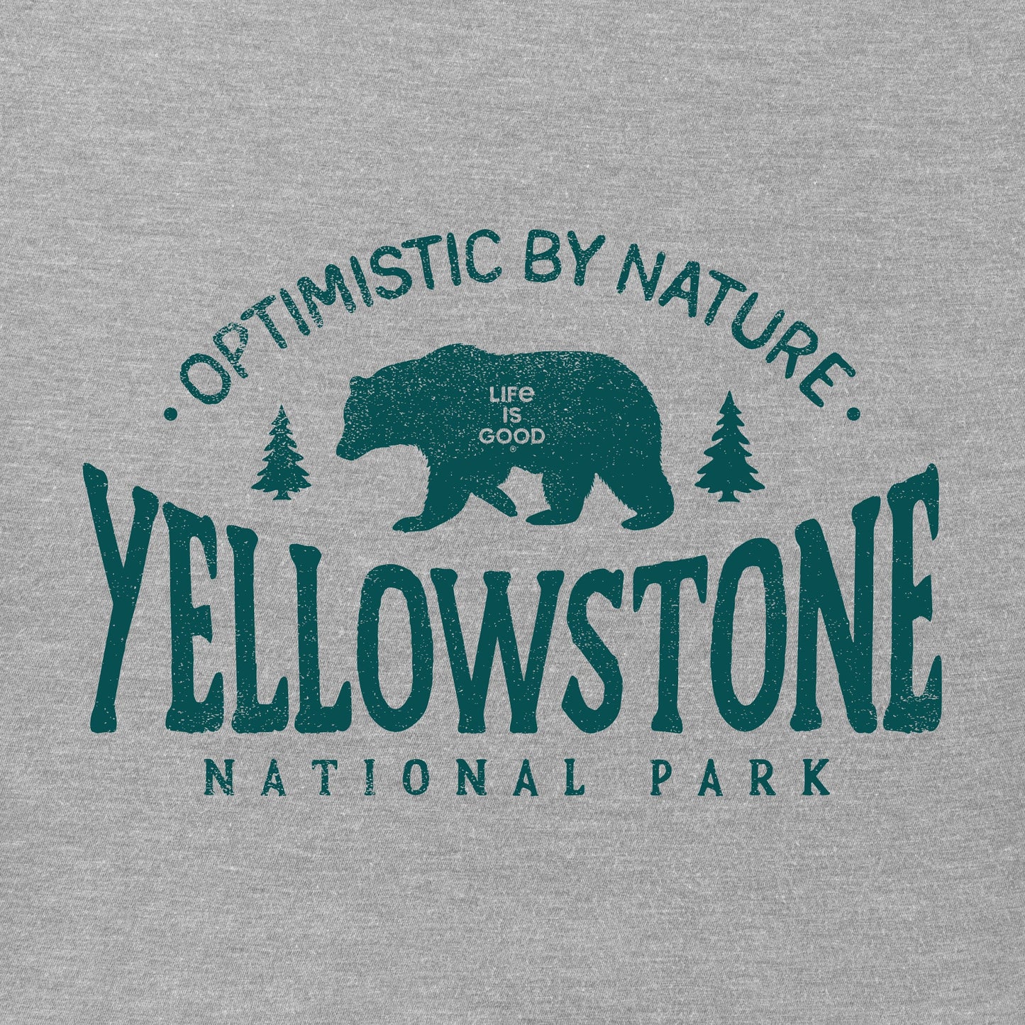 Men's Yellowstone Optimistic By Nature Grizzly Short Sleeve Crusher Tee