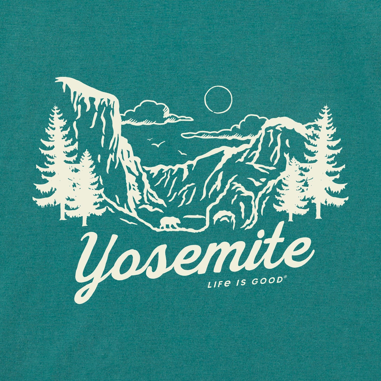 Women's Yosemite Hand Drawn Scene Short Sleeve Crusher Tee