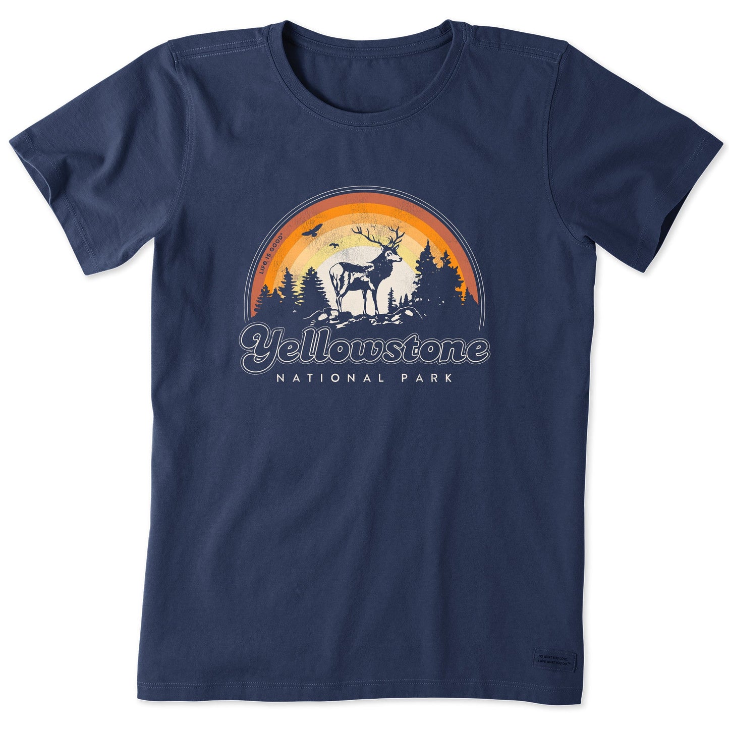 Women's Yellowstone National Park Buck Short Sleeve Crusher Tee