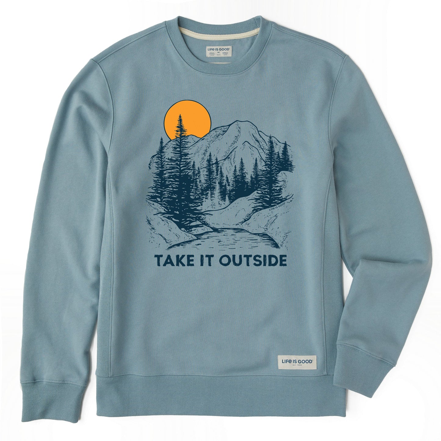 Men's Take it Outside Mountains Simply True Fleece Crew