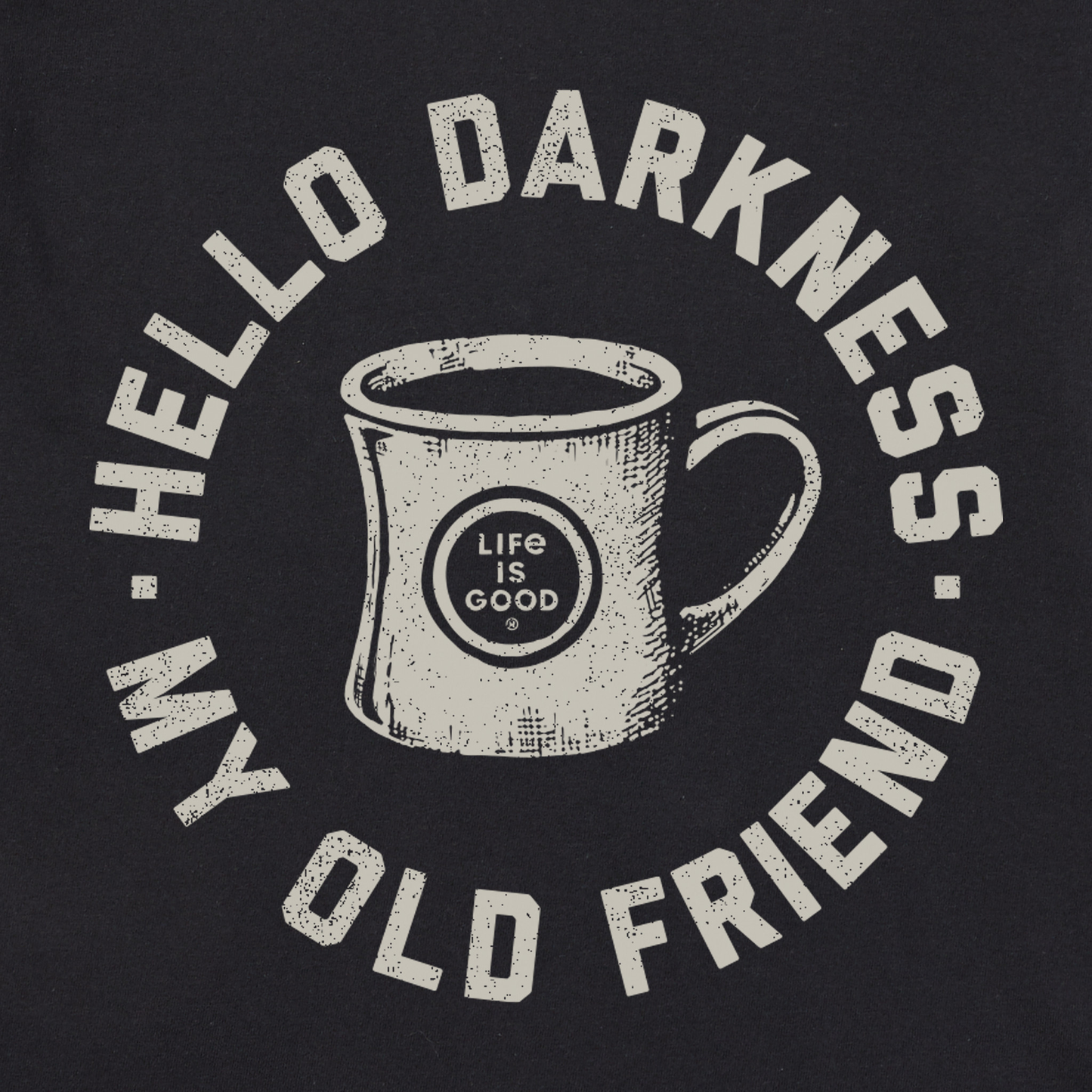 Men's Hello Darkness My Old Friend Simply True Fleece Crew