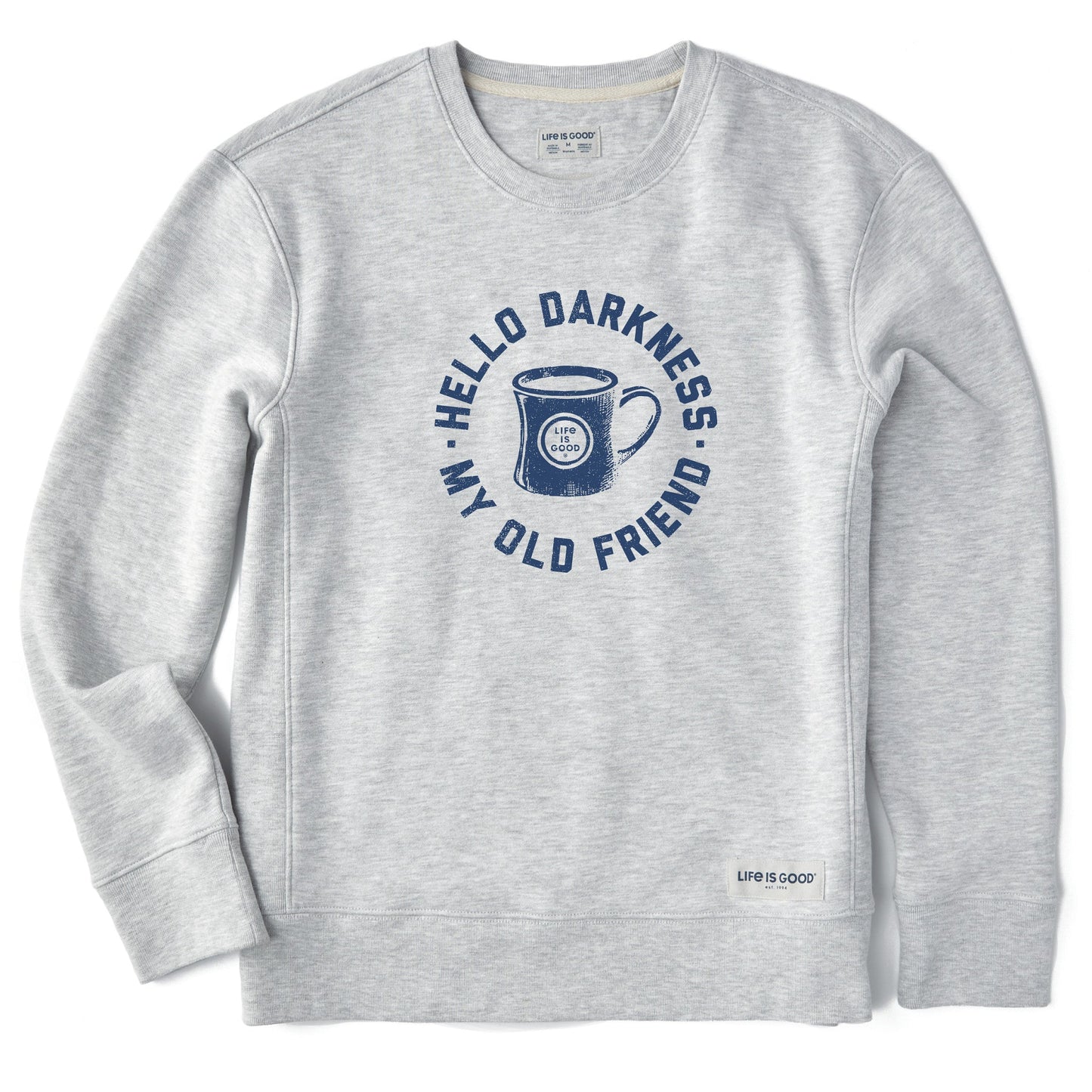 Women's Hello Darkness My Old Friend Simply True Fleece Crew