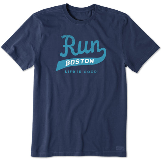 Men's Run Boston Ball Yard Script Short Sleeve Crusher Tee