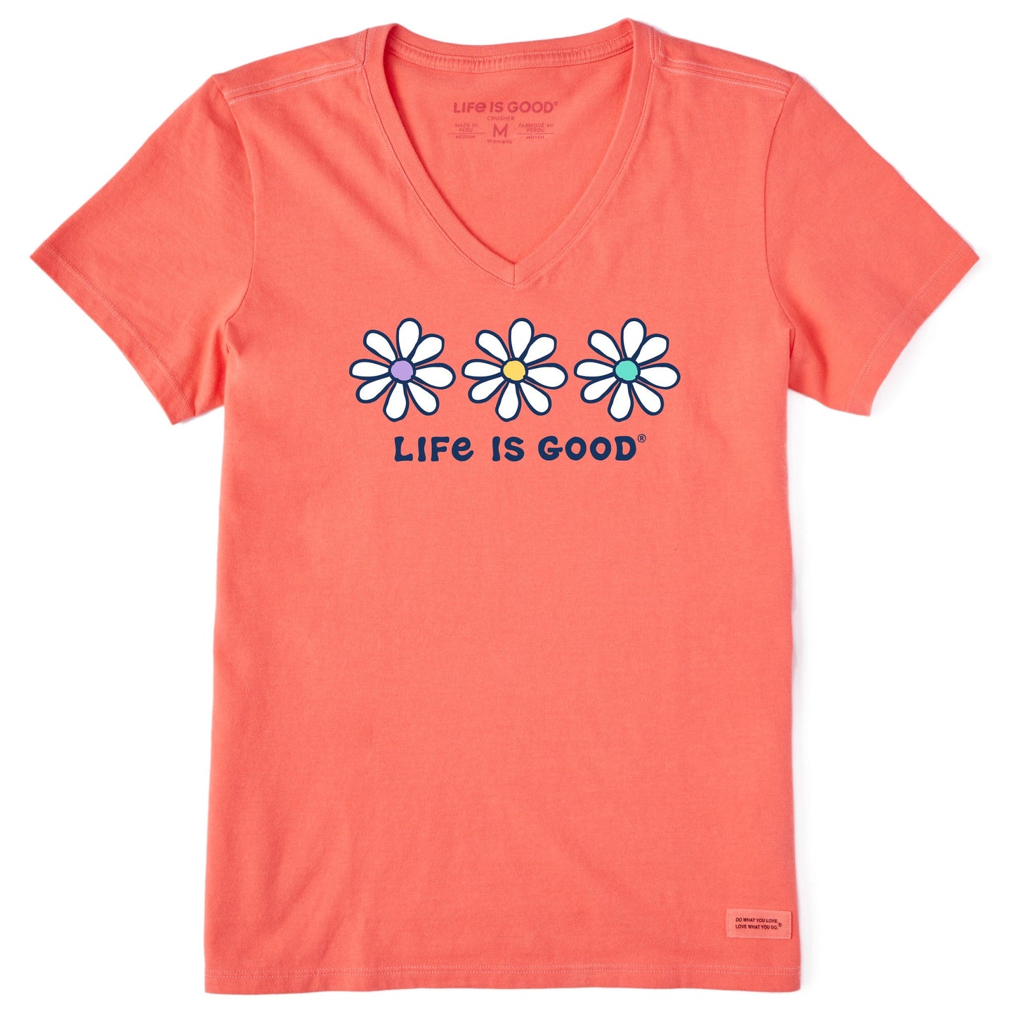 Women's 3 Daisies Short Sleeve Vee