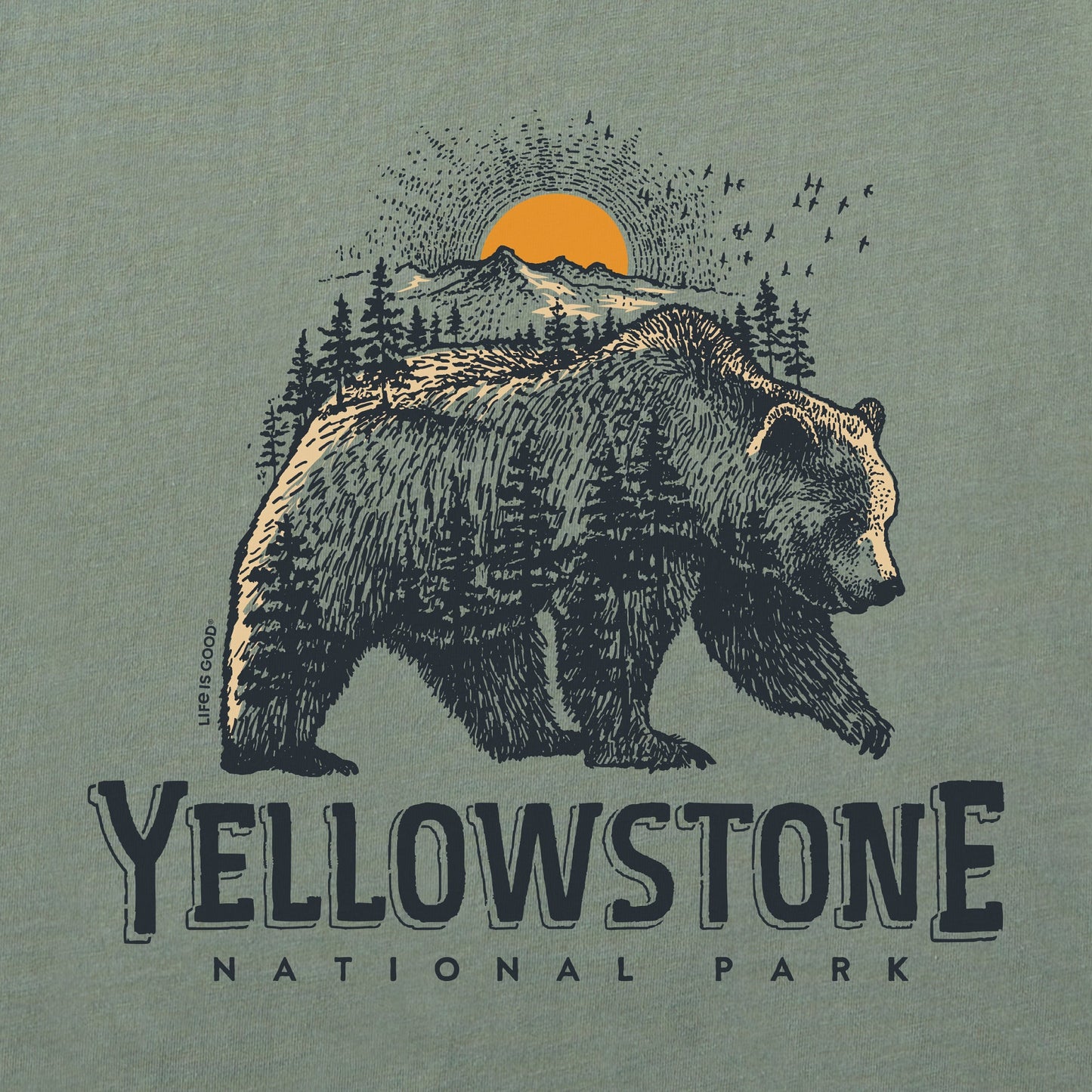 Men's Yellowstone Bearscape Short Sleeve Crusher Tee