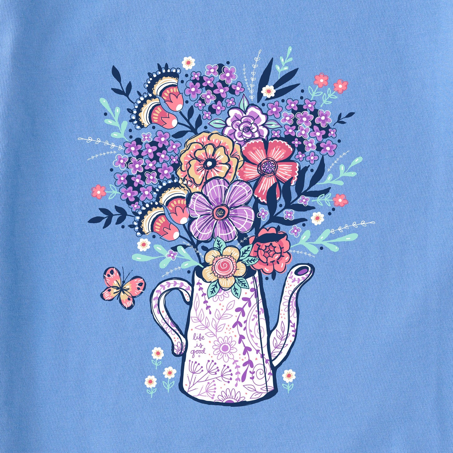 Women's Potted Flowers Short Sleeve Tee