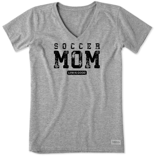 Women's Soccer Mom Short Sleeve Vee