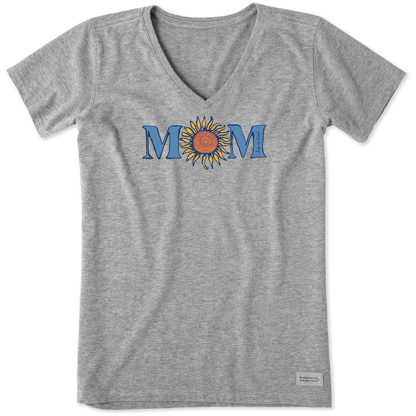 Women's Sunflower Mom Short Sleeve Vee