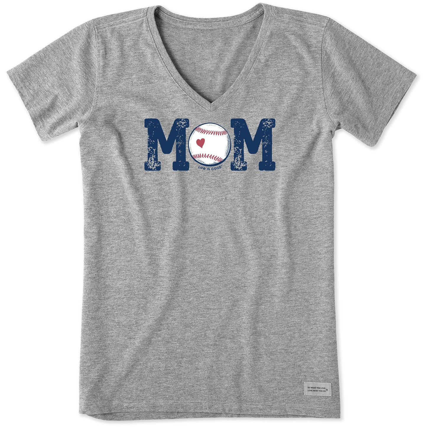 Women's Baseball Mom Short Sleeve Vee