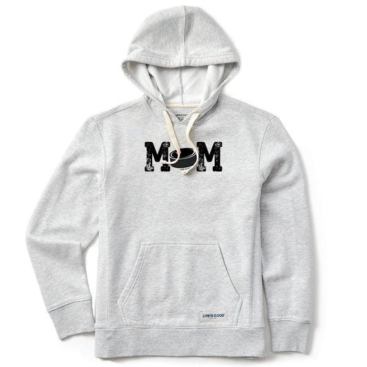 Women's Hockey Puck Mom Simply True Fleece Hoodie