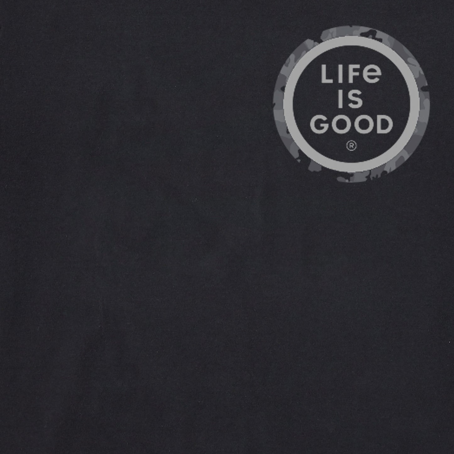 Men's Vertical USA Flag B&W Camo Short Sleeve Crusher Tee