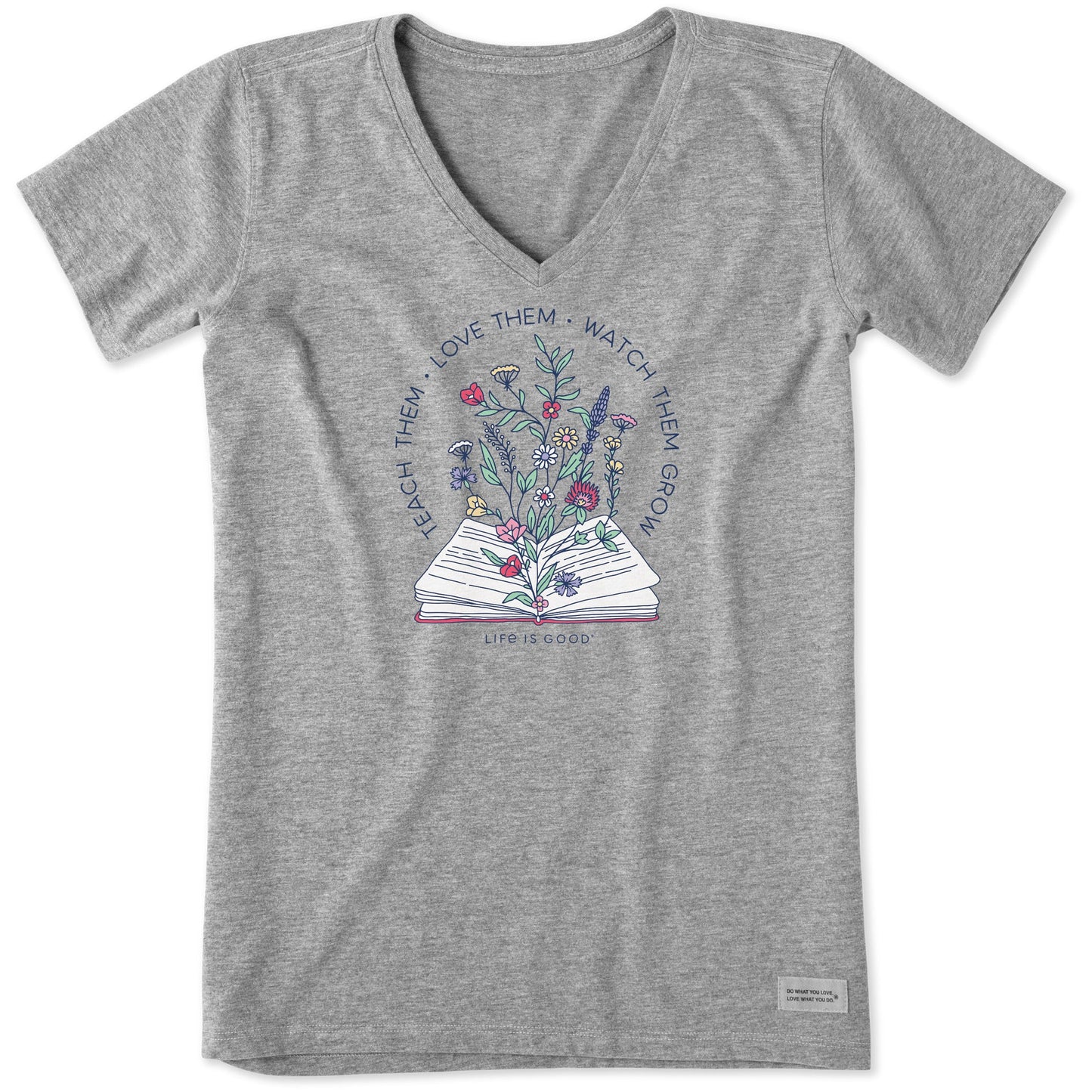 Women's Teach Them Love Short Sleeve Crusher Vee